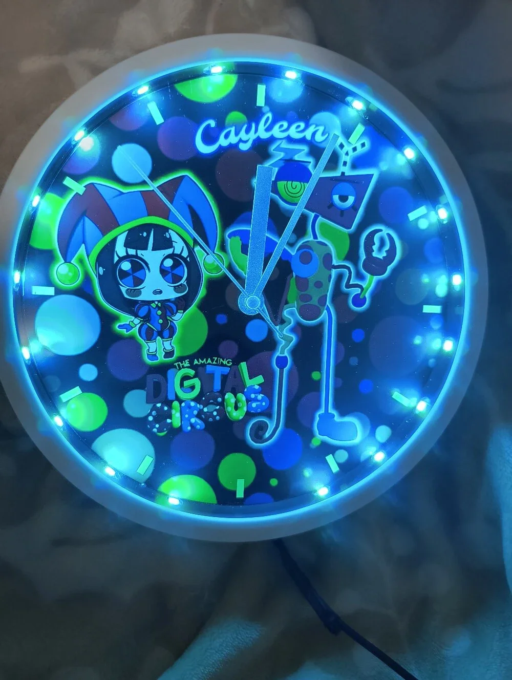 The Amazing Digital Circus LED Pop Art Wall Clock - Multicolor